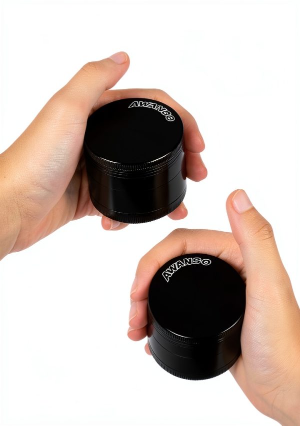 Awanso Manual Black Zinc Herb Spice Mill Grinder-8