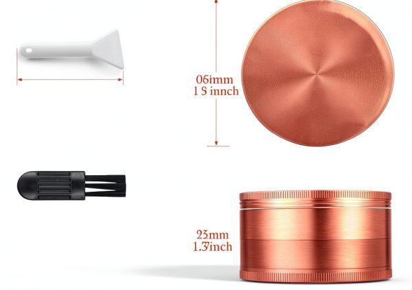 Rose Gold Zinc Spice Grinder Manual Kitchen Tool SON4SUN-1