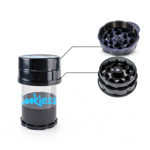 KUCKOW Spice Grinder Magnetic Lid Sharp Teeth Portable-1