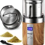 COOL KNIGHT Electric Herb Grinder Modern Wood Grain 3-0