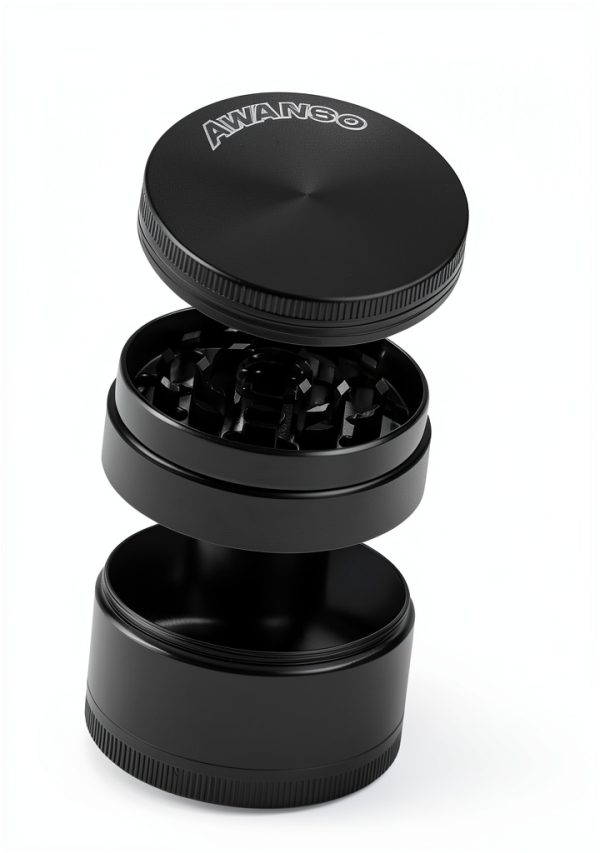Awanso Manual Black Zinc Herb Spice Mill Grinder-9