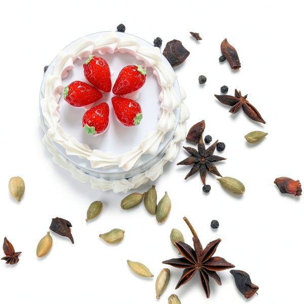 Spice Grinder Gray Oval Manual Silicone Strawberry Cupcake-2