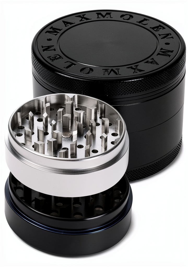 GRAVEND grinder being used to crush peppercorns on a kitchen counter