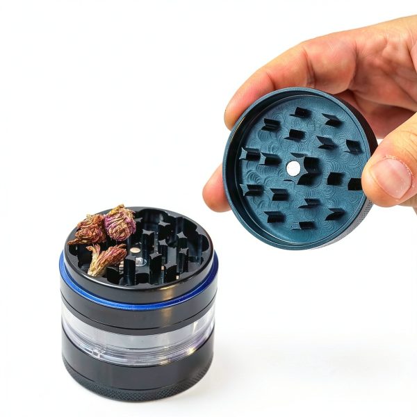 Cinder Brands Clear Cut Manual Herb Grinder Aluminum-2