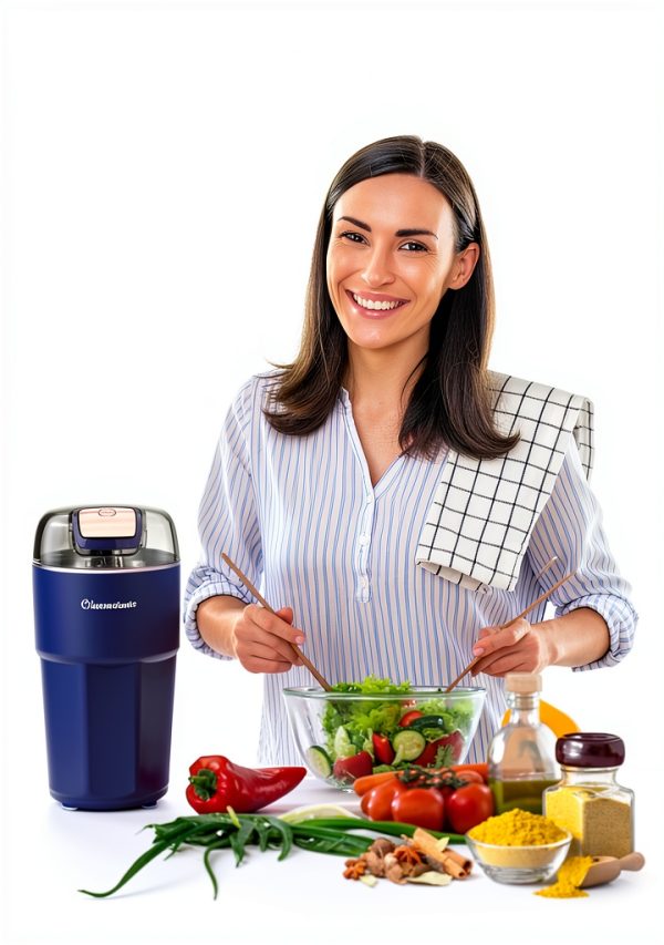 Hermolante Electric Spice Grinder Stainless Steel Blades-4