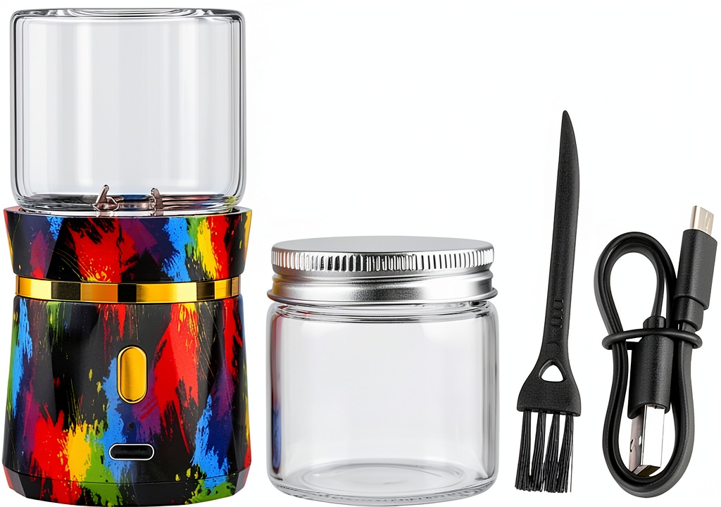 BEIXIFO electric grinder displaying colorful design and components