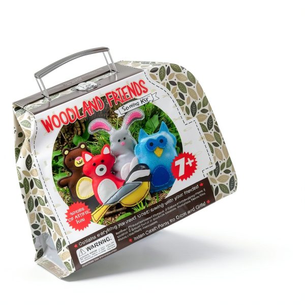 CraftLab Woodland Sewing Kit Fabric Portable Kids-6