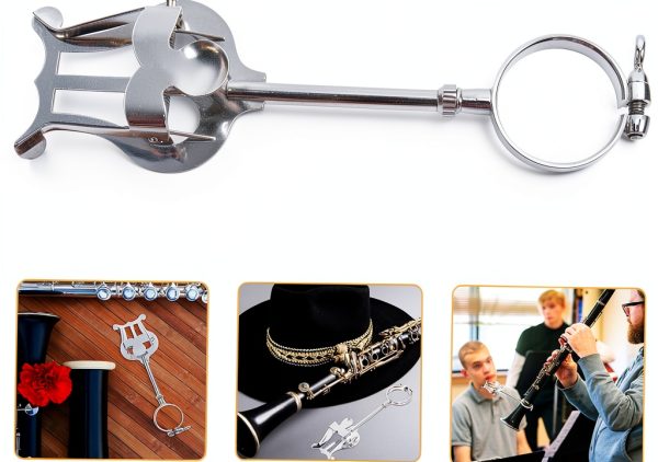 Clarinet Stand Iron Clip Silver by Pavo Music-6