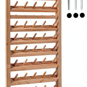 HAITRAL Wood Thread Rack Embroidery Storage Organizer-0