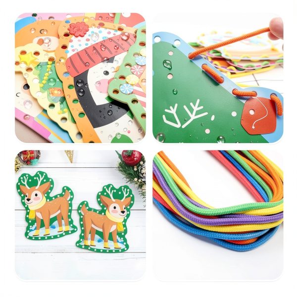 Dapaqami Winter Animal Lacing Cards 12 Pack-5