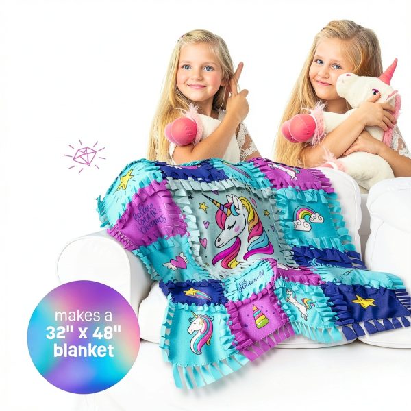 Unicorn No Sew Quilt Kit by Pretty Me Fabric-4