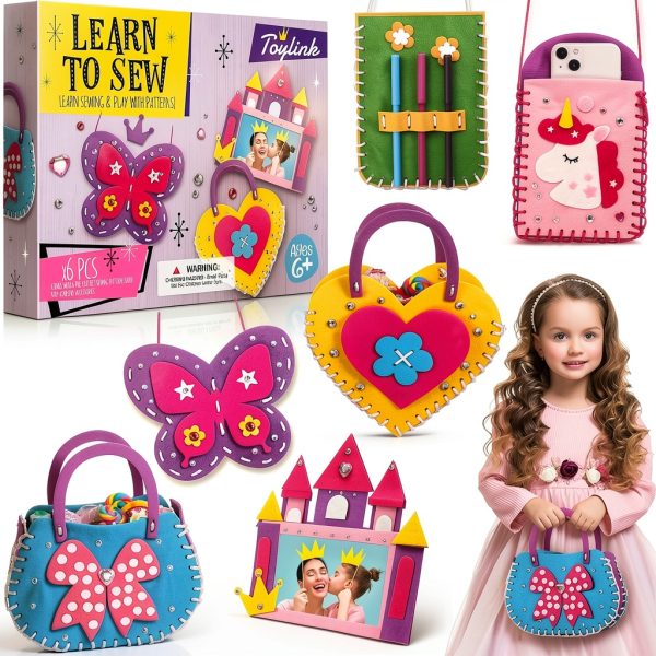 Toylink Kids Sewing Kit Multicolor Unicorns Felt-0