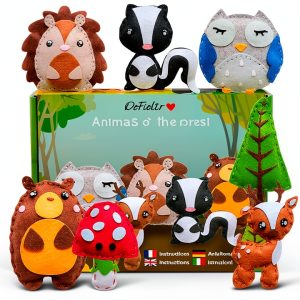 DeFieltro Children Sewing Kit Felt Animal Set-0