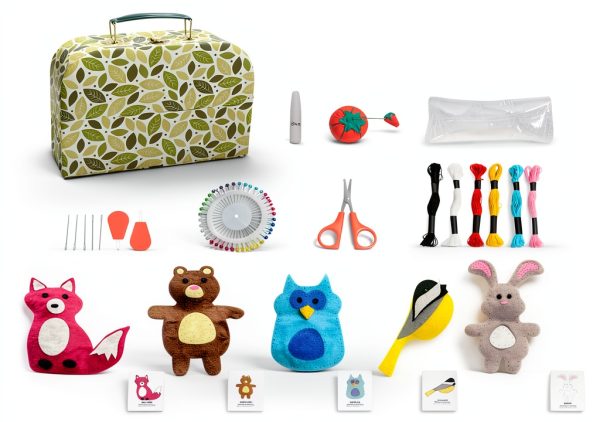 CraftLab Woodland Sewing Kit Fabric Portable Kids-3