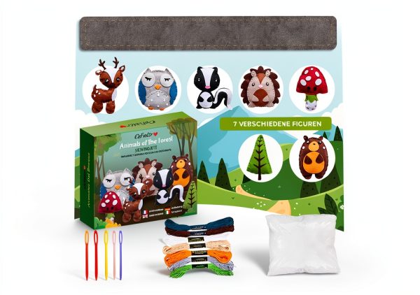 DeFieltro Children Sewing Kit Felt Animal Set-1