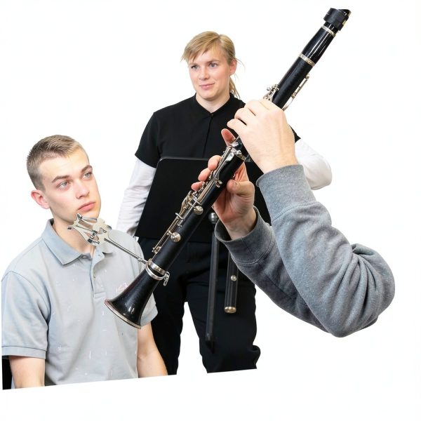 Clarinet Stand Iron Clip Silver by Pavo Music-3