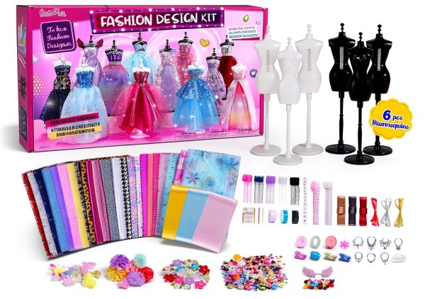 ONE TO FOUR Fashion Design Kit No Sew for Girls-0
