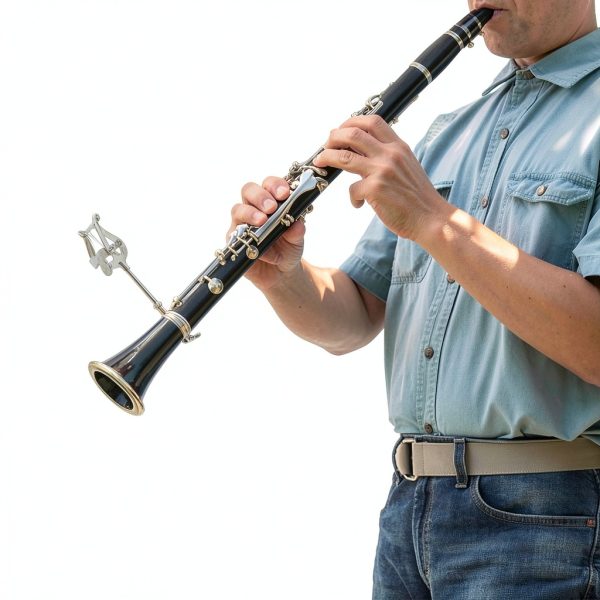 Clarinet Stand Iron Clip Silver by Pavo Music-5