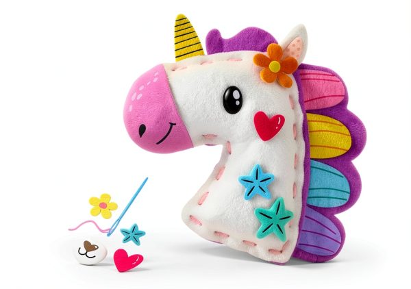 Animal Sewing Kit EZCRA Mini Kids Craft Set with Stickers-0