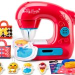 Kids Sewing Machine Kit TUZT Mini Portable with Light Guard-0