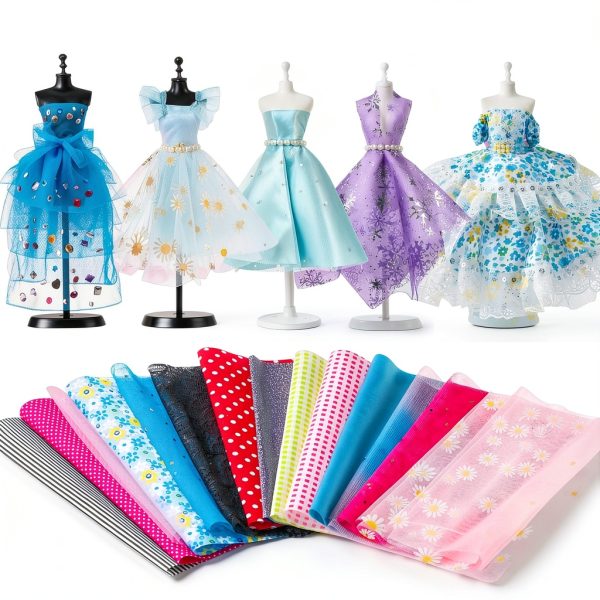 Joyin Kids Sewing Kit 400-Piece Fashion Set with Mannequins-5