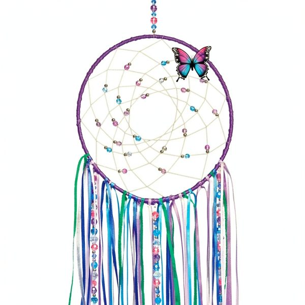 DIY Dreamcatcher Kit by Make It Real Multicolor Butterfly, 235 Pieces-3