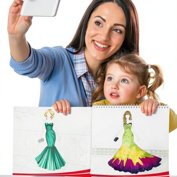 Fashion Sketchbook by RAREWORT with 100 Stickers and 40 Giant Pages-8