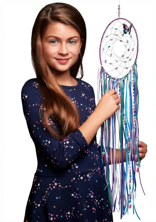 DIY Dreamcatcher Kit by Make It Real Multicolor Butterfly, 235 Pieces-4