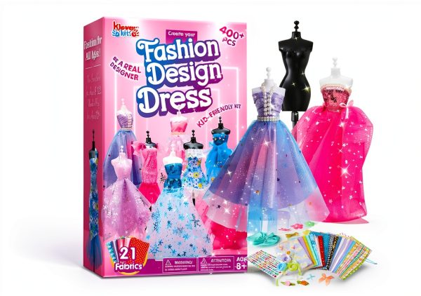 Joyin Kids Sewing Kit 400-Piece Fashion Set with Mannequins-0