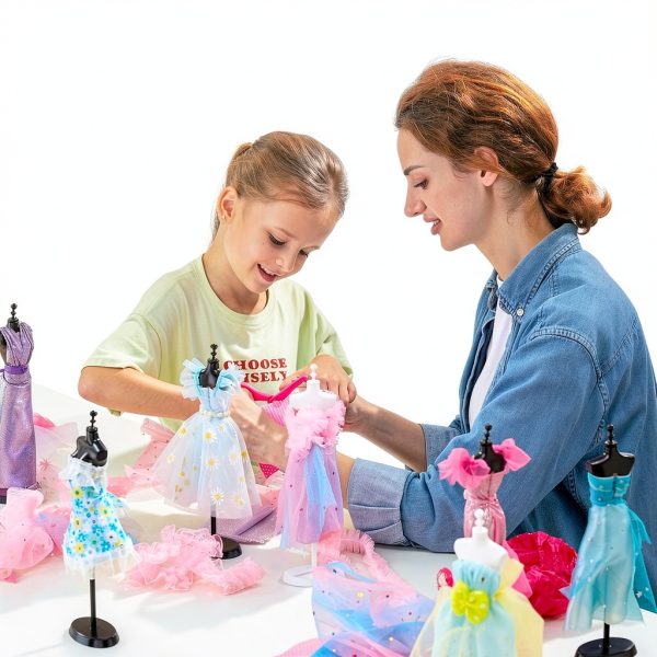 Joyin Kids Sewing Kit 400-Piece Fashion Set with Mannequins-6