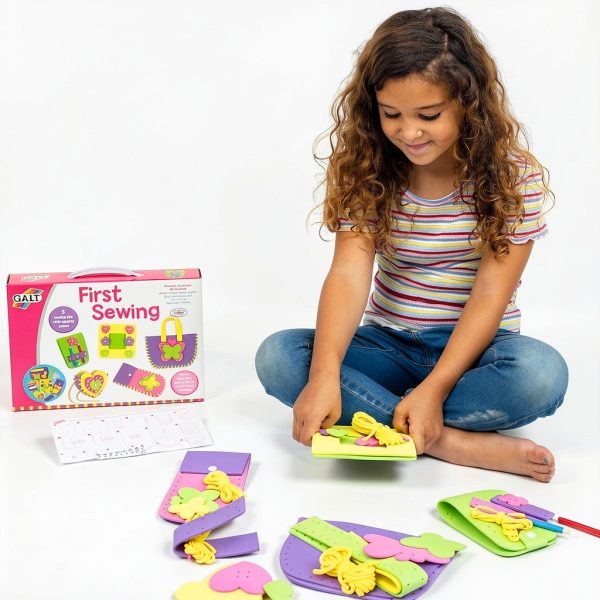 Galt Kids Sewing Kit Small Foam Craft Set with Gems and Bodkins-3