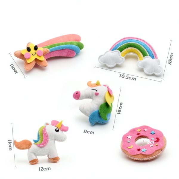 Kids Sewing Kit VERTOY Large Pink Felt Unicorn & Donut Craft Set A251-5