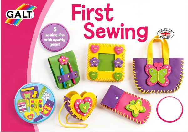 Galt Kids Sewing Kit Small Foam Craft Set with Gems and Bodkins-5