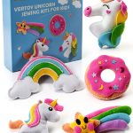 Kids Sewing Kit VERTOY Large Pink Felt Unicorn & Donut Craft Set A251-0