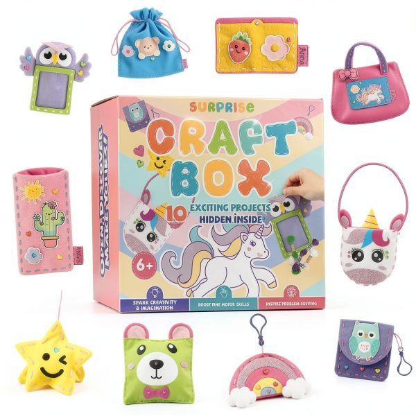 Felt Craft Kit Fortand Pink 10 Piece Sewing Set Model FSK555-7