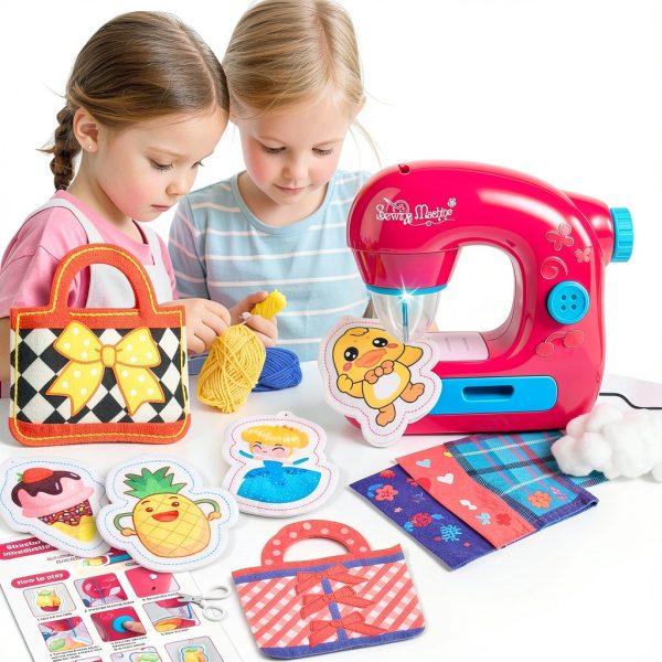 Kids Sewing Machine Kit TUZT Mini Portable with Light Guard-5