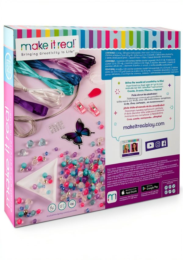 DIY Dreamcatcher Kit by Make It Real Multicolor Butterfly, 235 Pieces-1