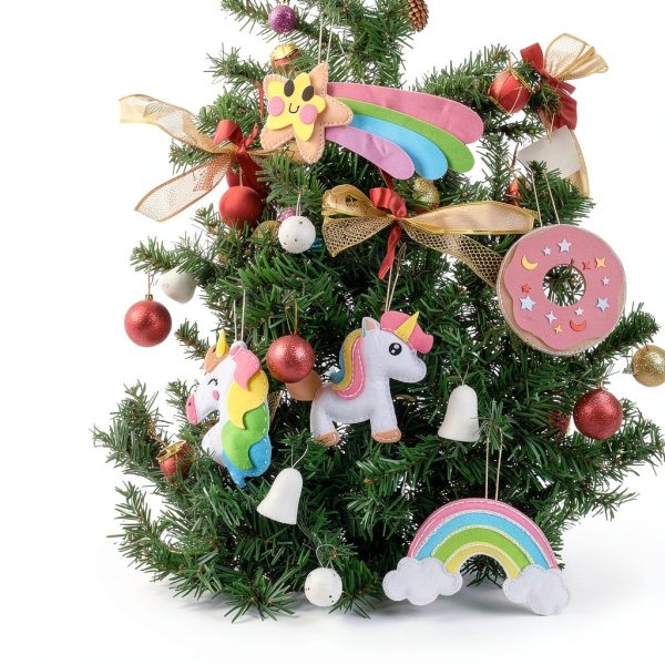 Kids Sewing Kit VERTOY Large Pink Felt Unicorn & Donut Craft Set A251-1