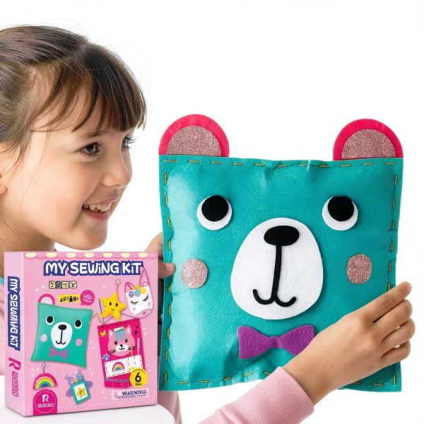 R RUCKERCO Sewing Kit for Kids Pink Small ETZXB Beginner Craft Set-5