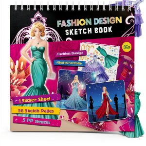 Fashion Sketchbook by RAREWORT with 100 Stickers and 40 Giant Pages-0
