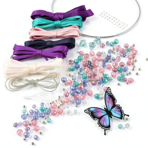 DIY Dreamcatcher Kit by Make It Real Multicolor Butterfly, 235 Pieces-2