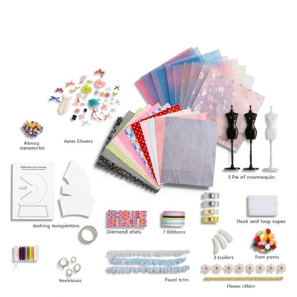 Joyin Kids Sewing Kit 400-Piece Fashion Set with Mannequins-2
