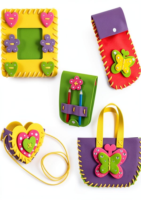 Galt Kids Sewing Kit Small Foam Craft Set with Gems and Bodkins-2
