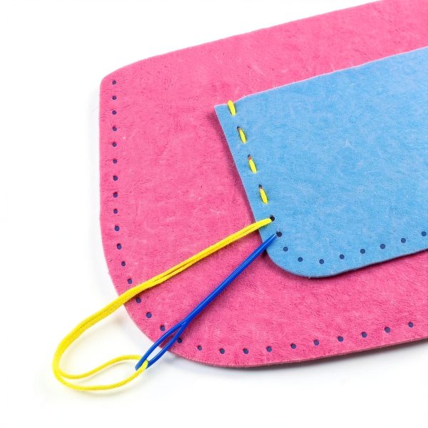 KraFun Sewing Bag Kit Multi Color 6 Project Set with Safe Needles-3