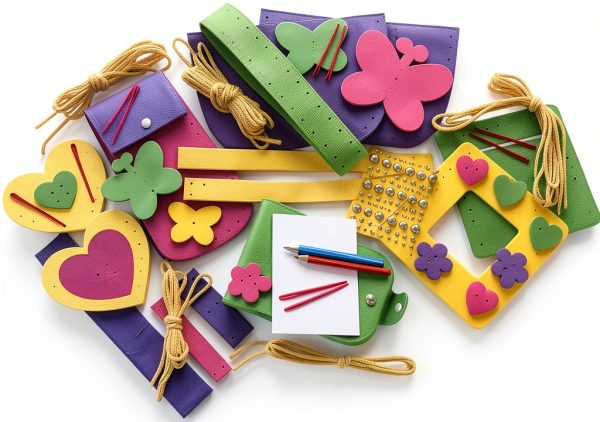 Galt Kids Sewing Kit Small Foam Craft Set with Gems and Bodkins-1