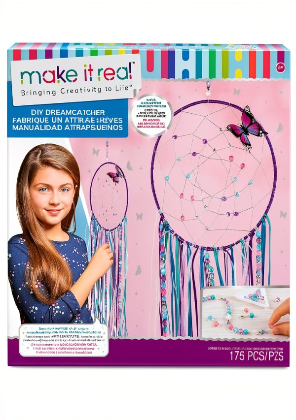 DIY Dreamcatcher Kit by Make It Real Multicolor Butterfly, 235 Pieces-0