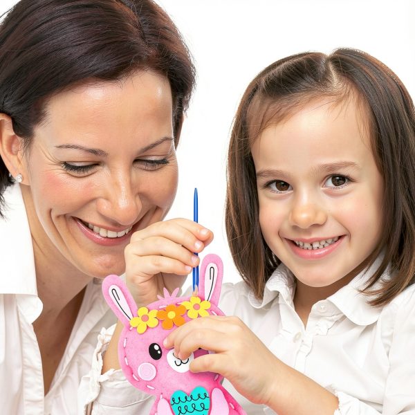 Animal Sewing Kit EZCRA Mini Kids Craft Set with Stickers-6