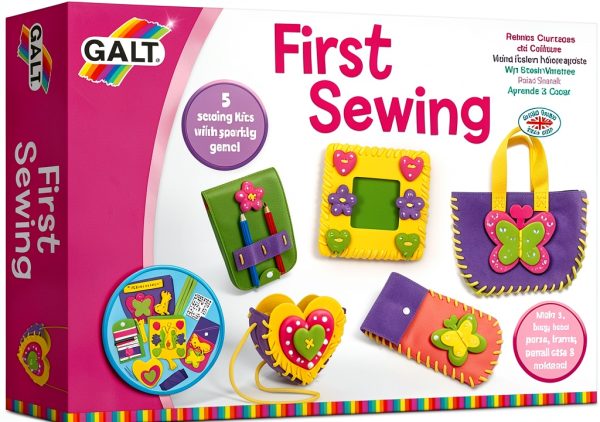 Galt Kids Sewing Kit Small Foam Craft Set with Gems and Bodkins-0