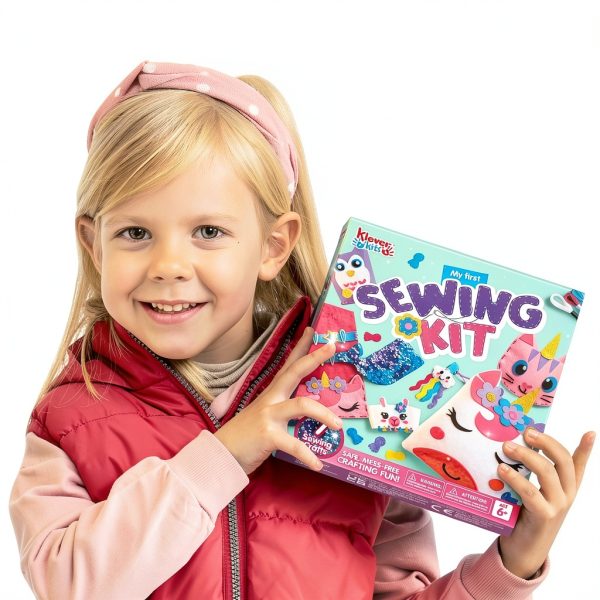 Kids Sewing Kit Klever Kits My First Sewing Kit Clear Plastic-5