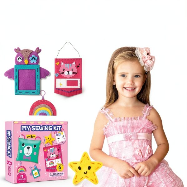 R RUCKERCO Sewing Kit for Kids Pink Small ETZXB Beginner Craft Set-2